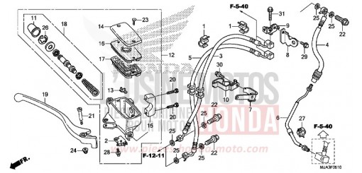 HAUPTBREMSZYLINDER, VORNE ZYLINDER (VT750C2S) VT750C2SD de 2013